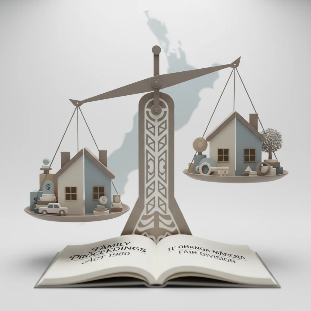 Concept art of property division and asset separation