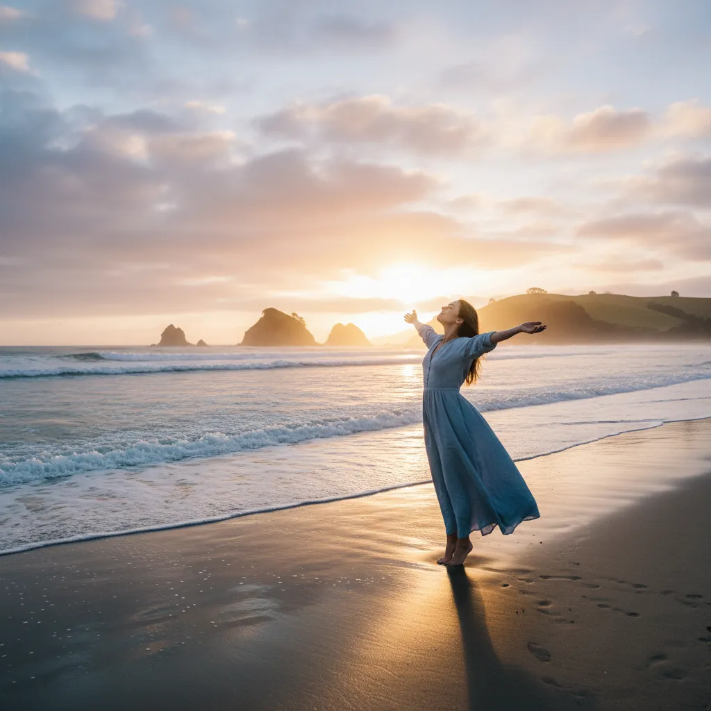 Person looking at sunrise representing life after divorce