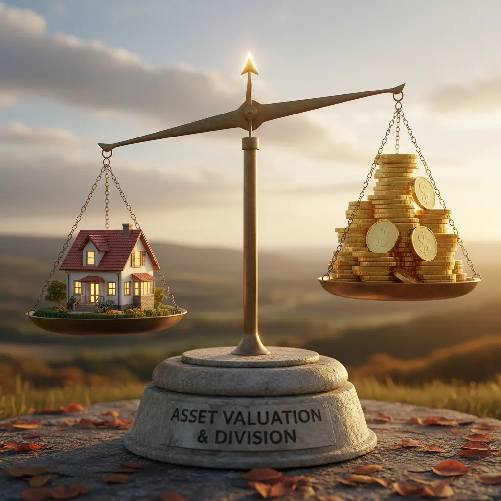 Balancing assets for property division