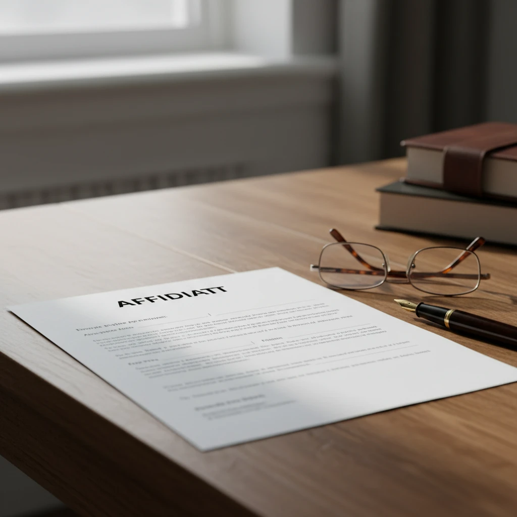 Legal affidavit and documents for Family Court