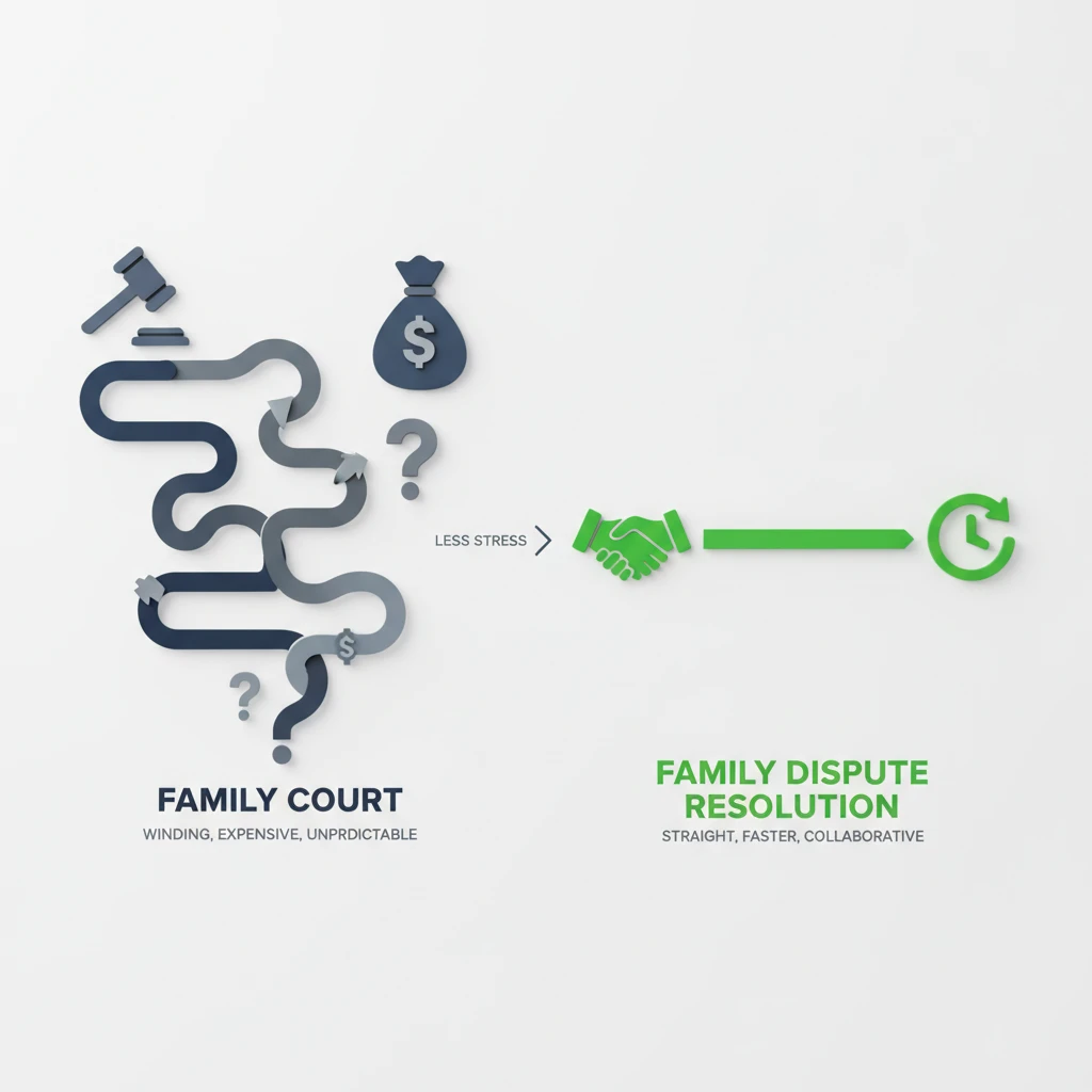 Comparison of Family Court vs Family Dispute Resolution