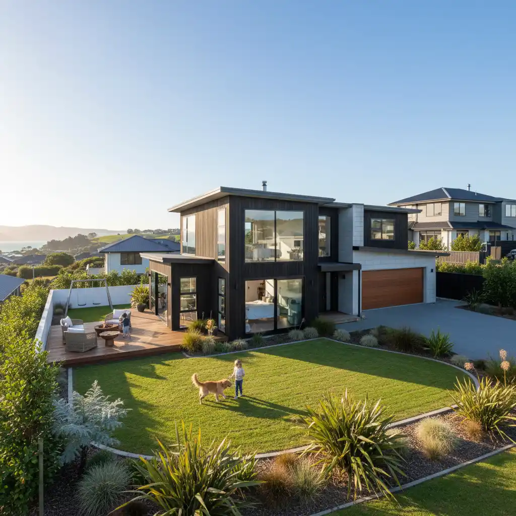 A typical New Zealand family home suitable for nesting