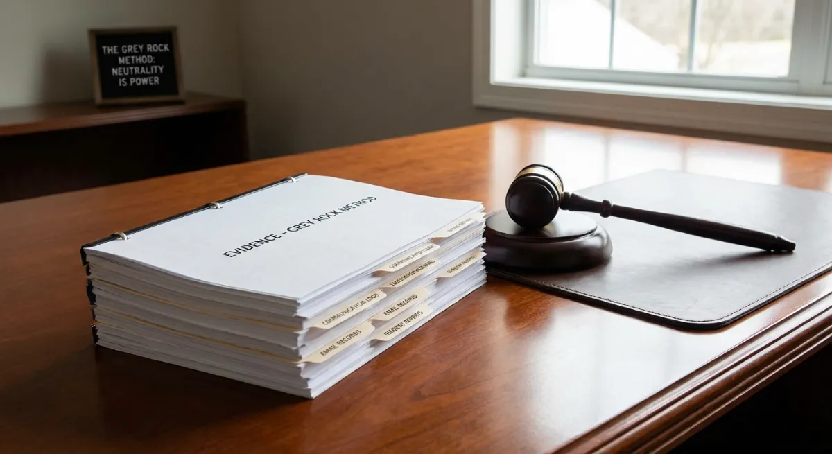 Legal documents representing a clean paper trail for family court