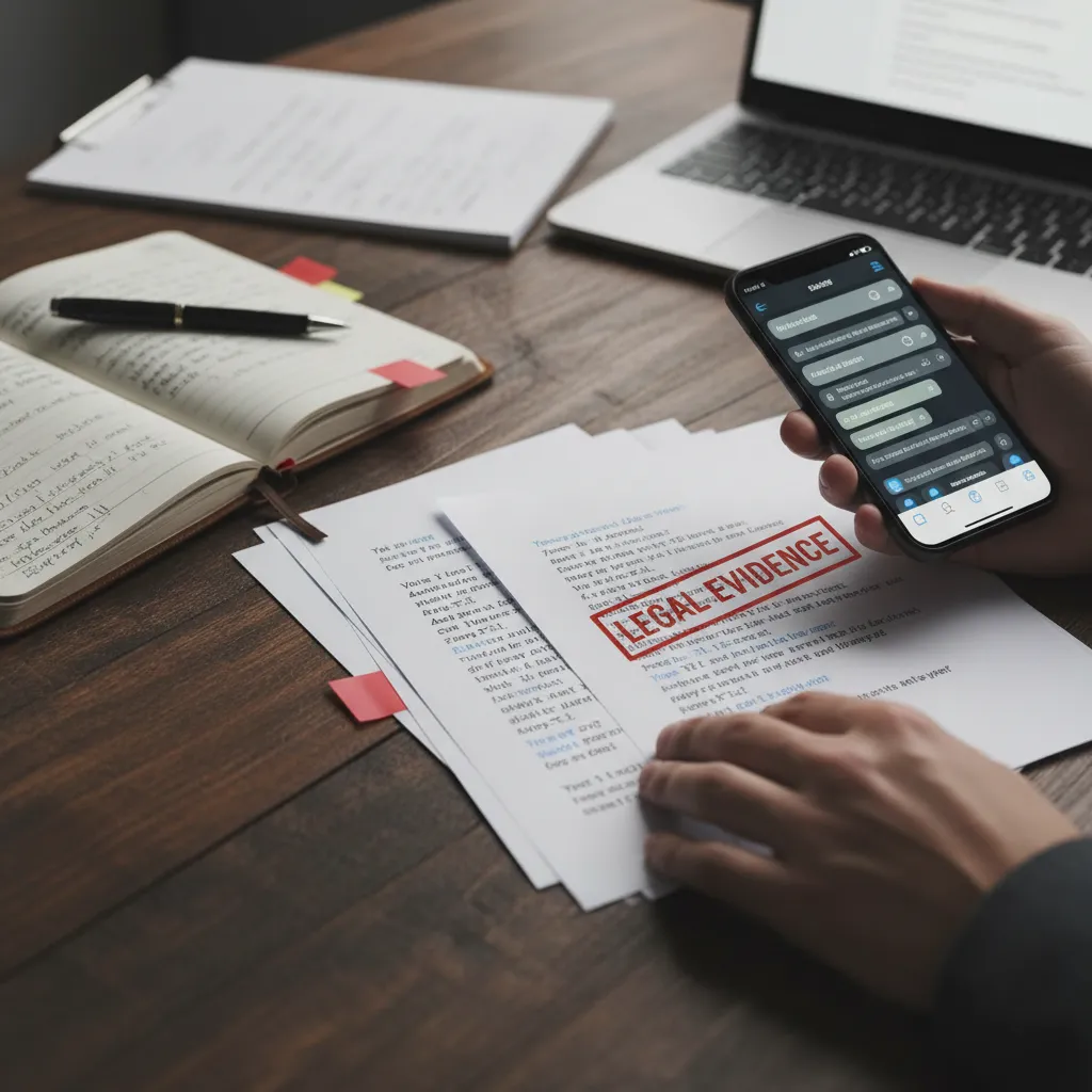 Gathering digital evidence for a protection order application