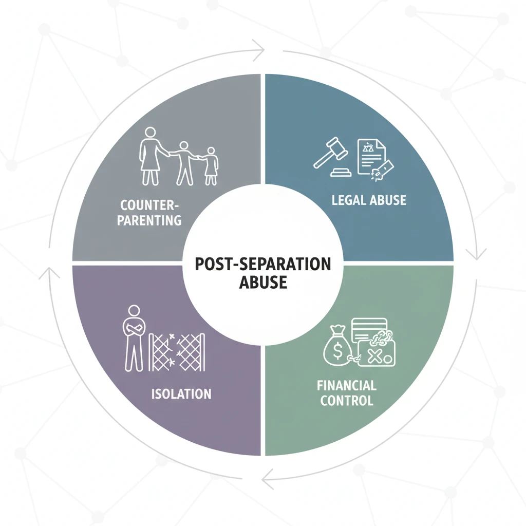 The Post-Separation Abuse Wheel Infographic
