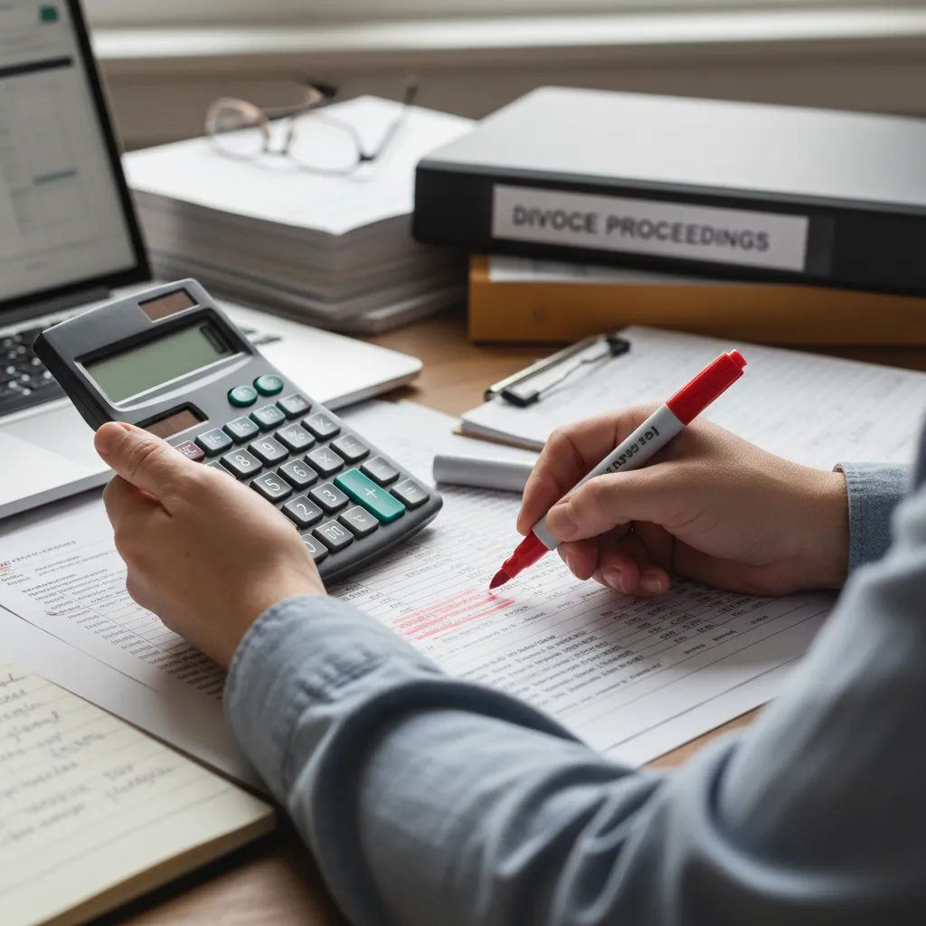 Forensic accounting on bank statements for divorce settlement