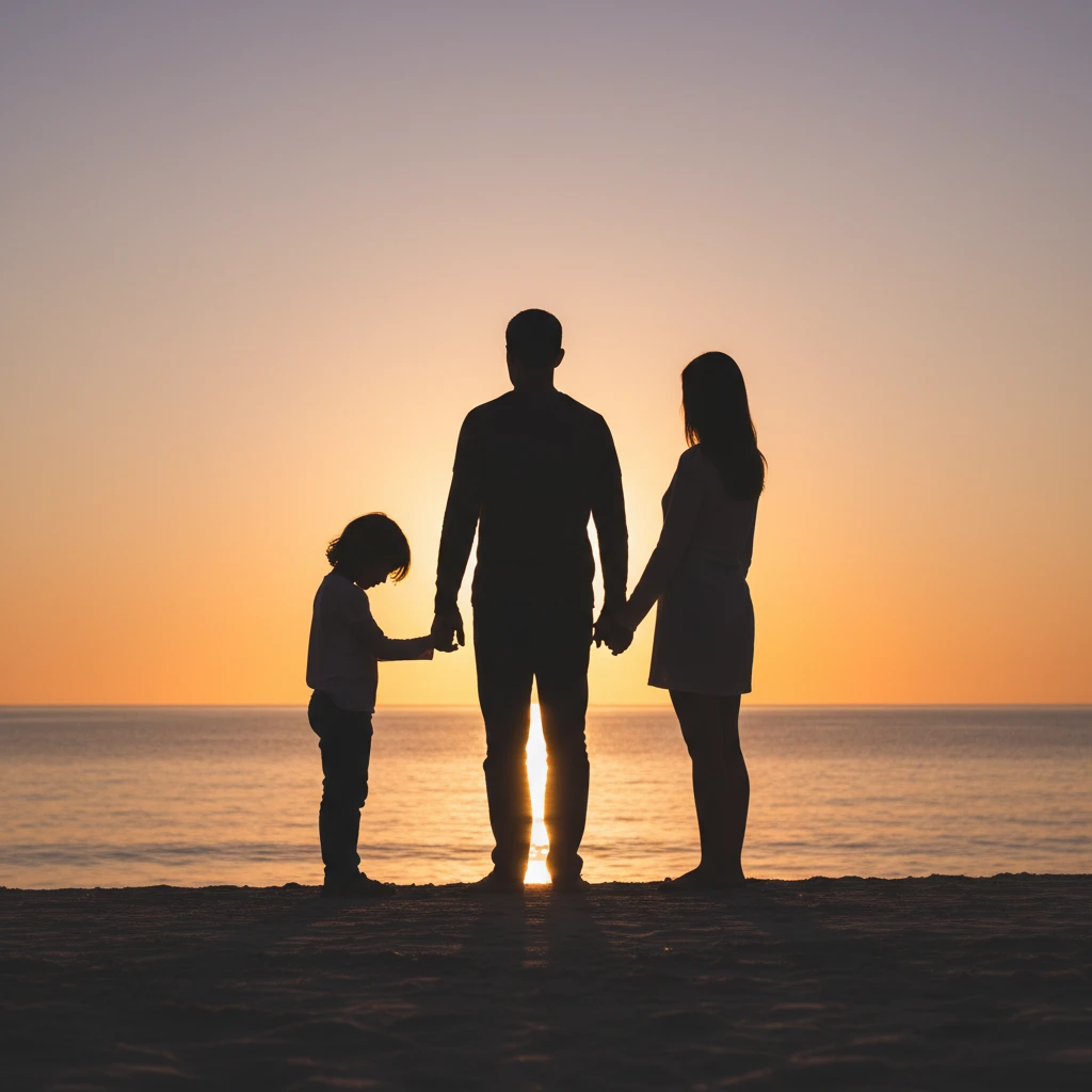 Child hesitating to meet new partner