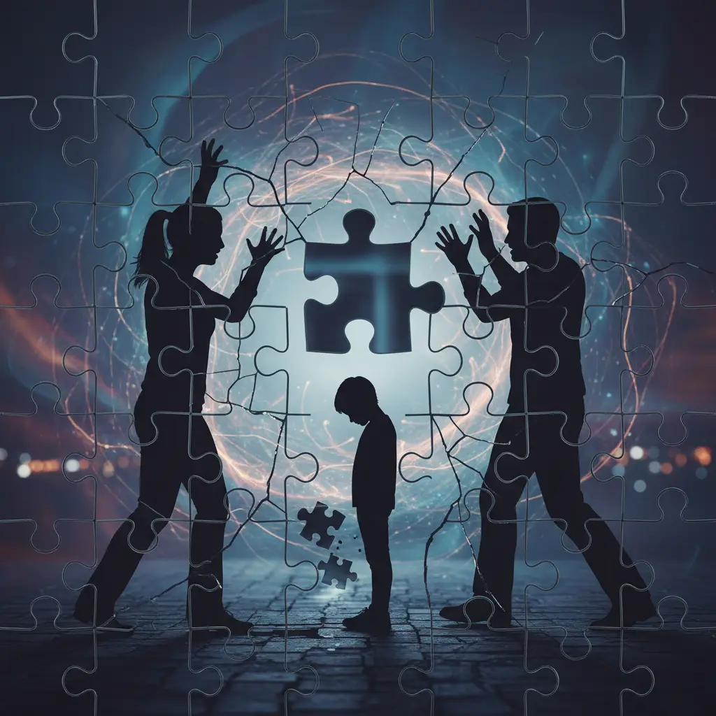 Child caught in the middle of high-conflict divorce