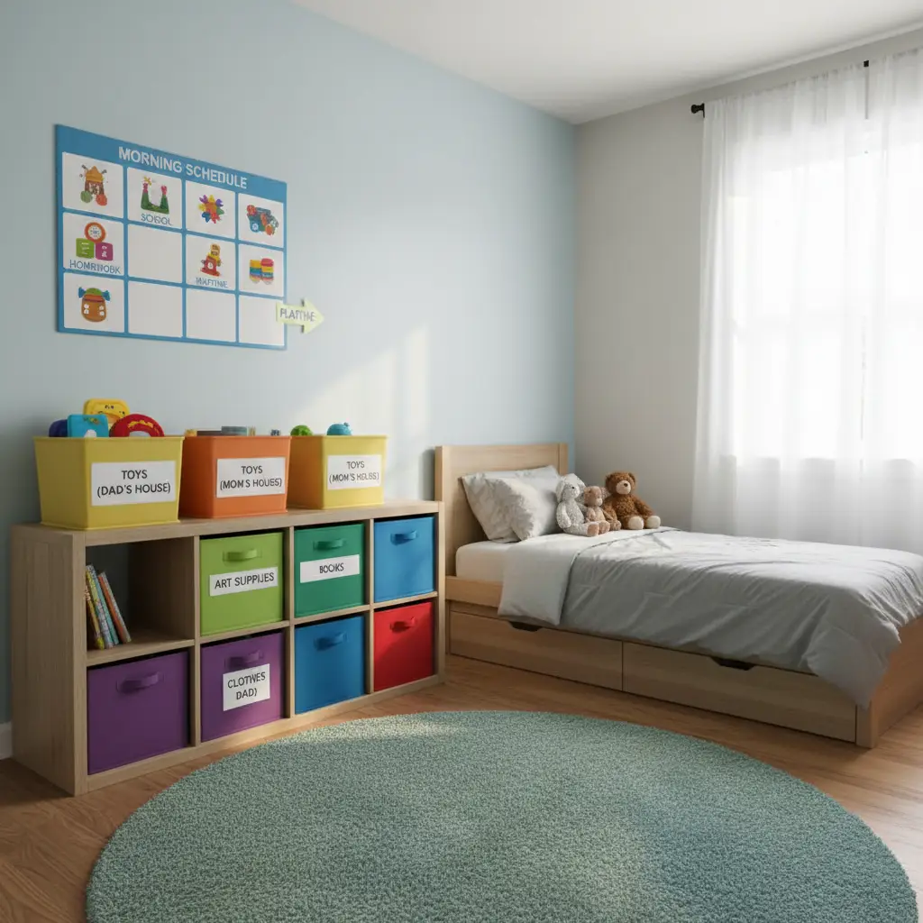 Sensory friendly bedroom setup for neurodiverse children