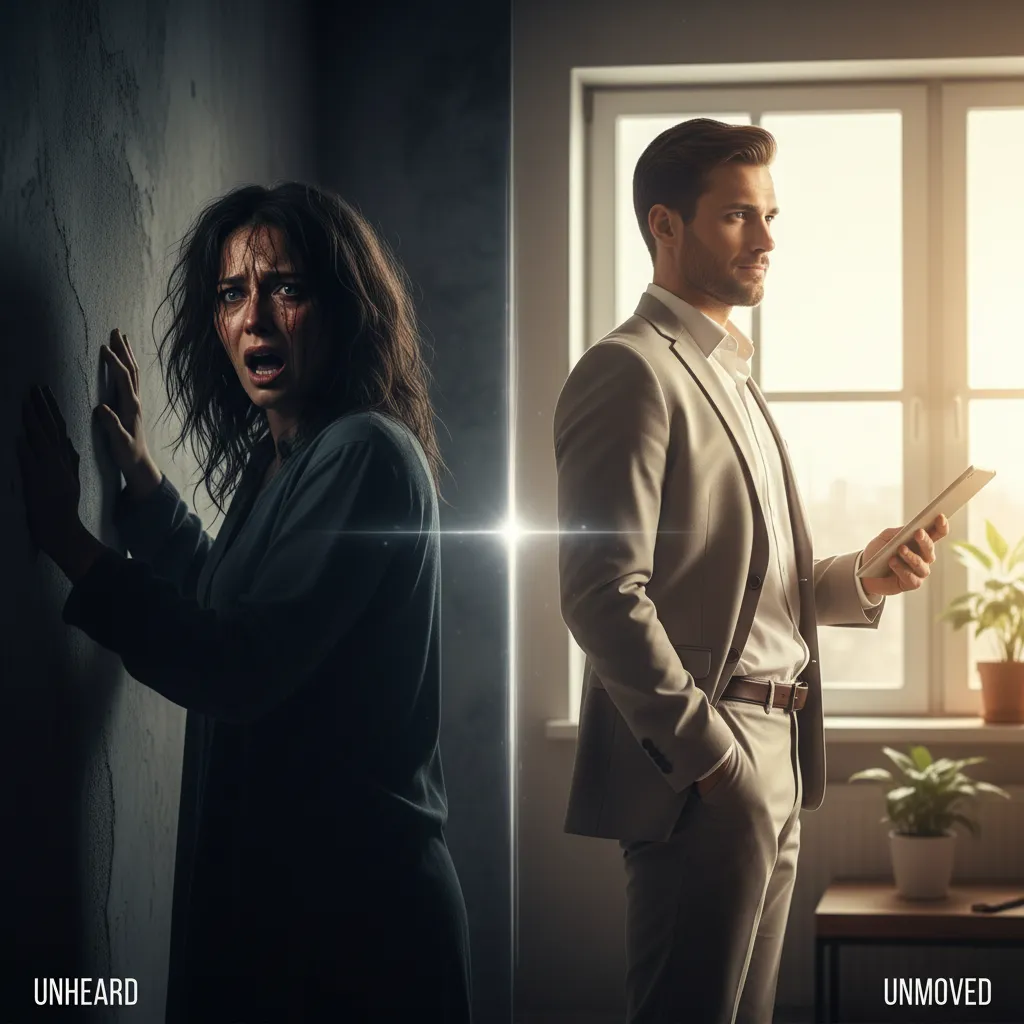 Visual representation of emotional disconnection in a relationship