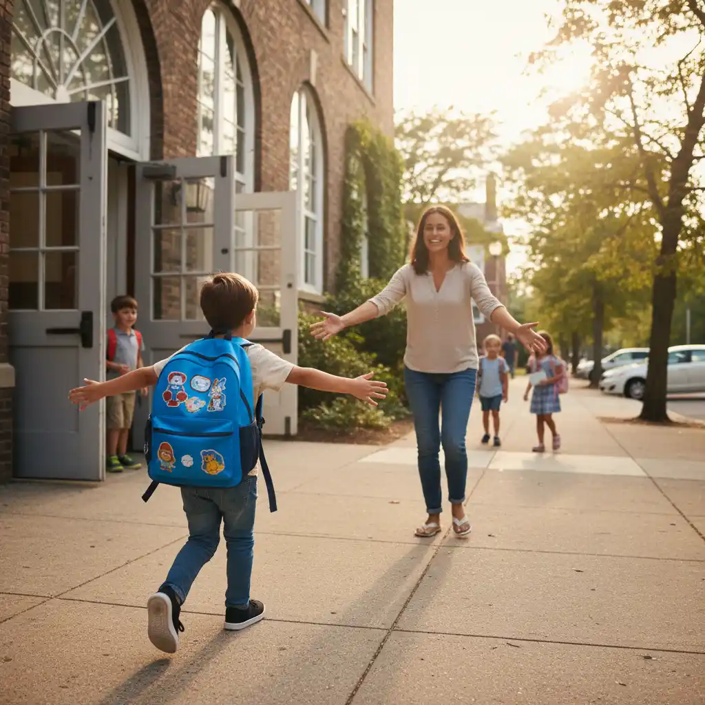 School pickup as a peaceful child handover strategy