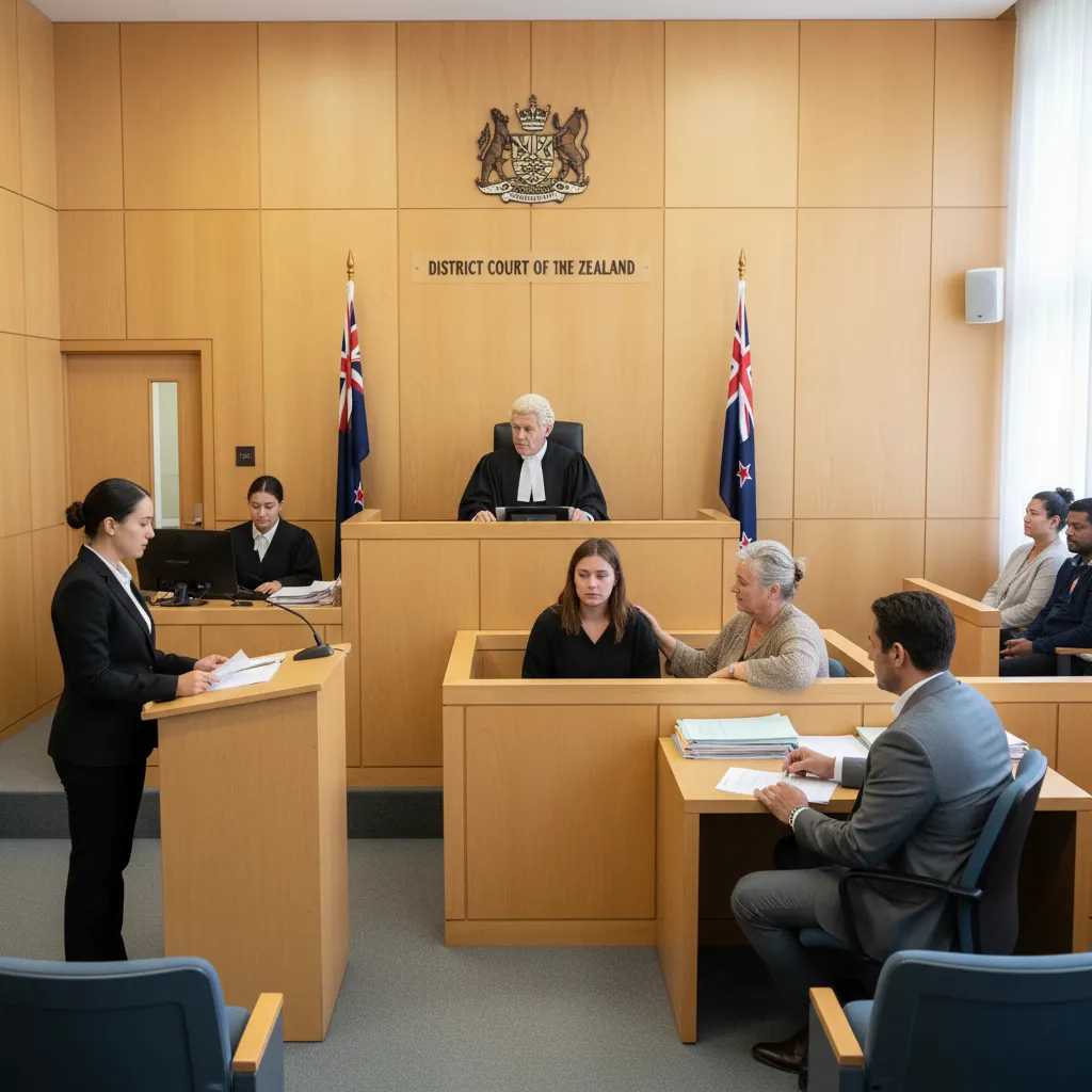 Interior of a New Zealand Family Courtroom, representing legal recourse
