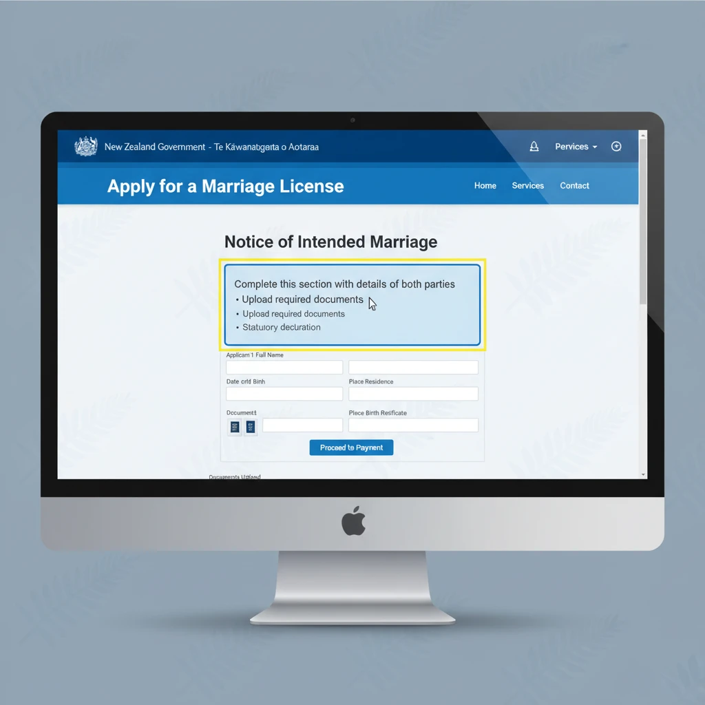 Applying for NZ marriage license online