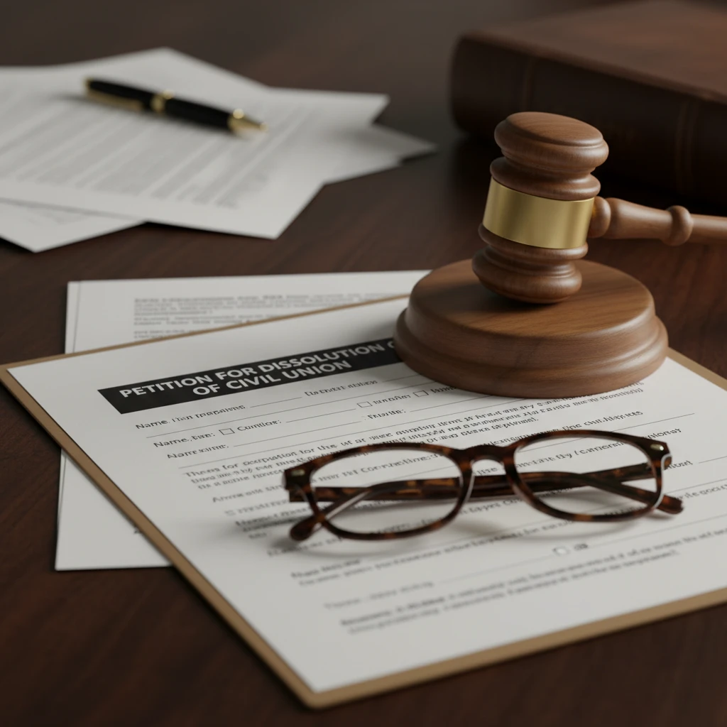 Legal documents for the dissolution of a civil union in New Zealand