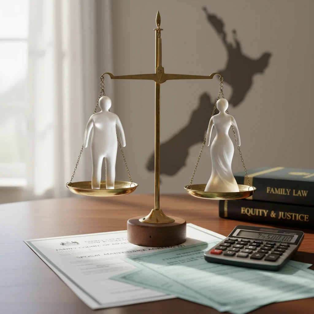Illustration of spousal maintenance balance in New Zealand law