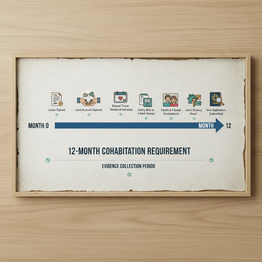 Timeline of partnership visa requirements