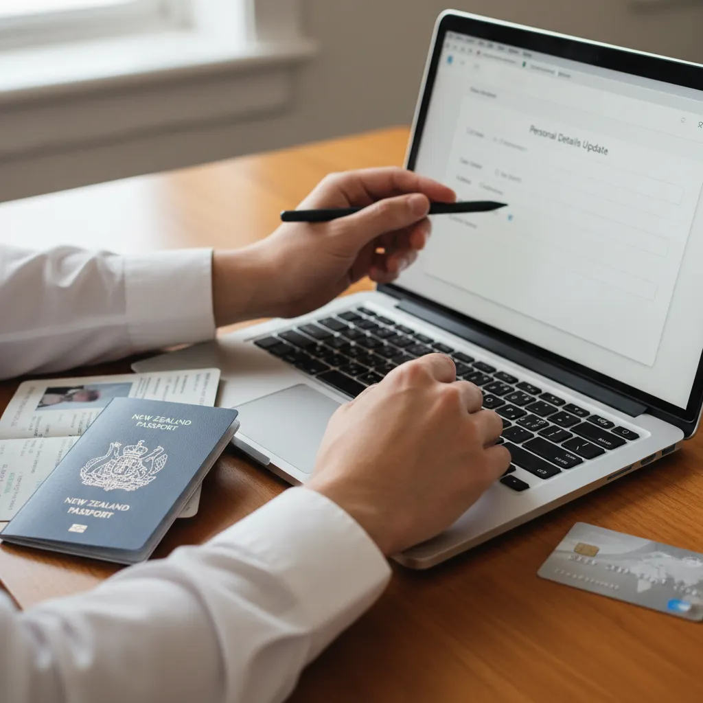 Updating passport and banking details online
