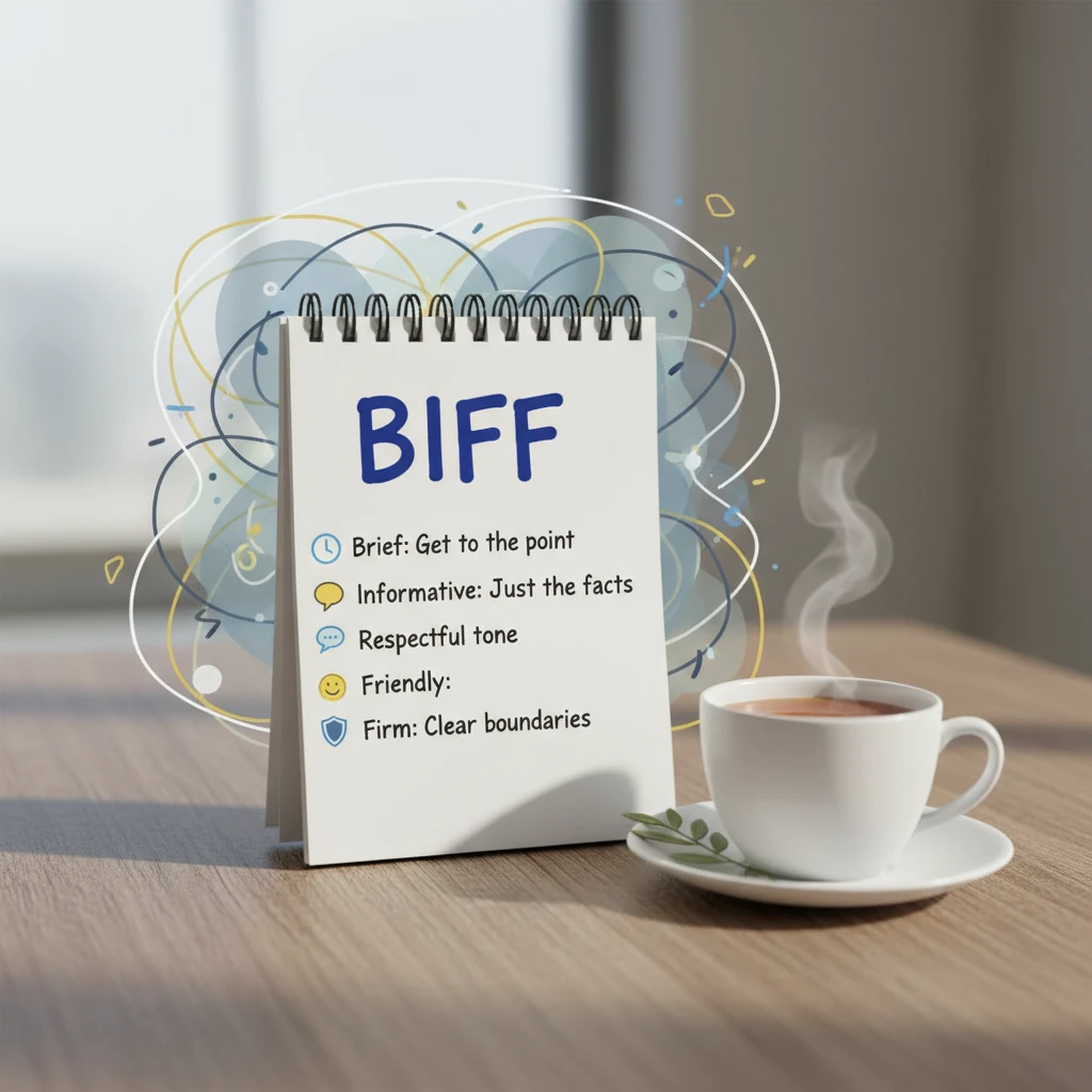 BIFF method infographic for co-parenting communication