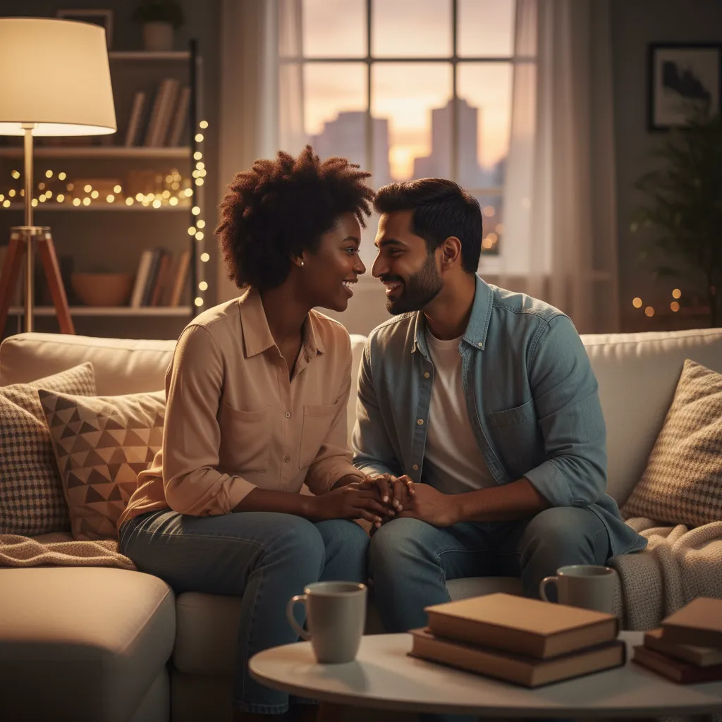 Couple engaging in quality time conversation