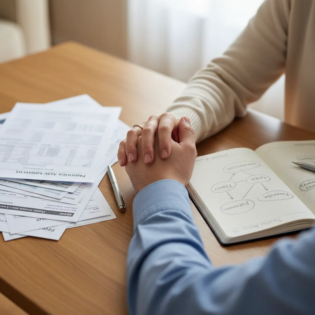 Couple planning their future and finances together