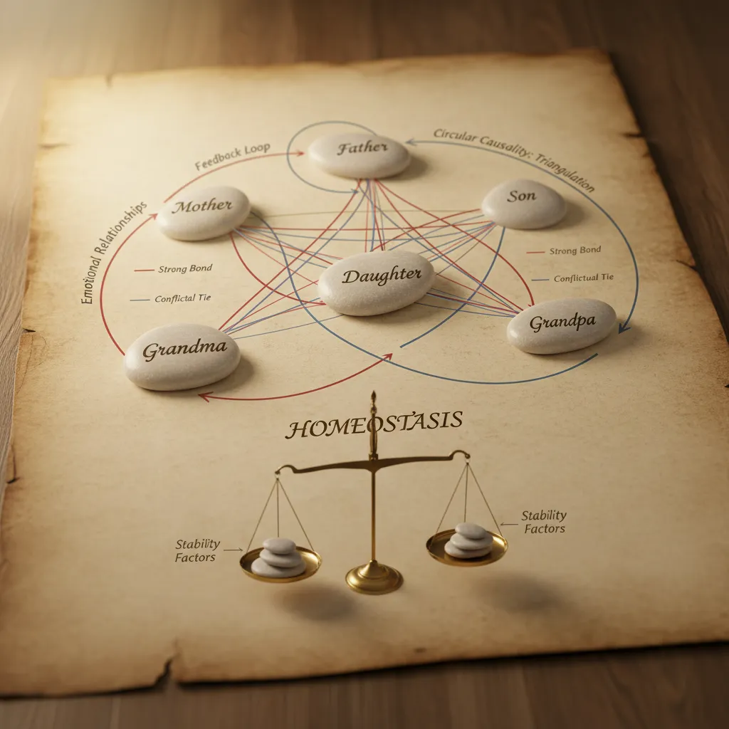 Diagram illustrating Family Systems Theory and circular causality