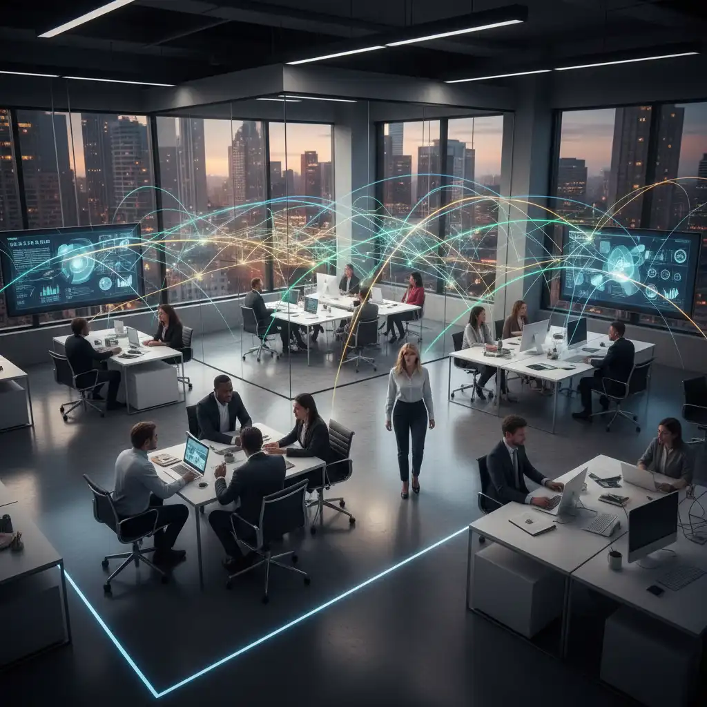 Visualization of workplace social networks and professional relationship building