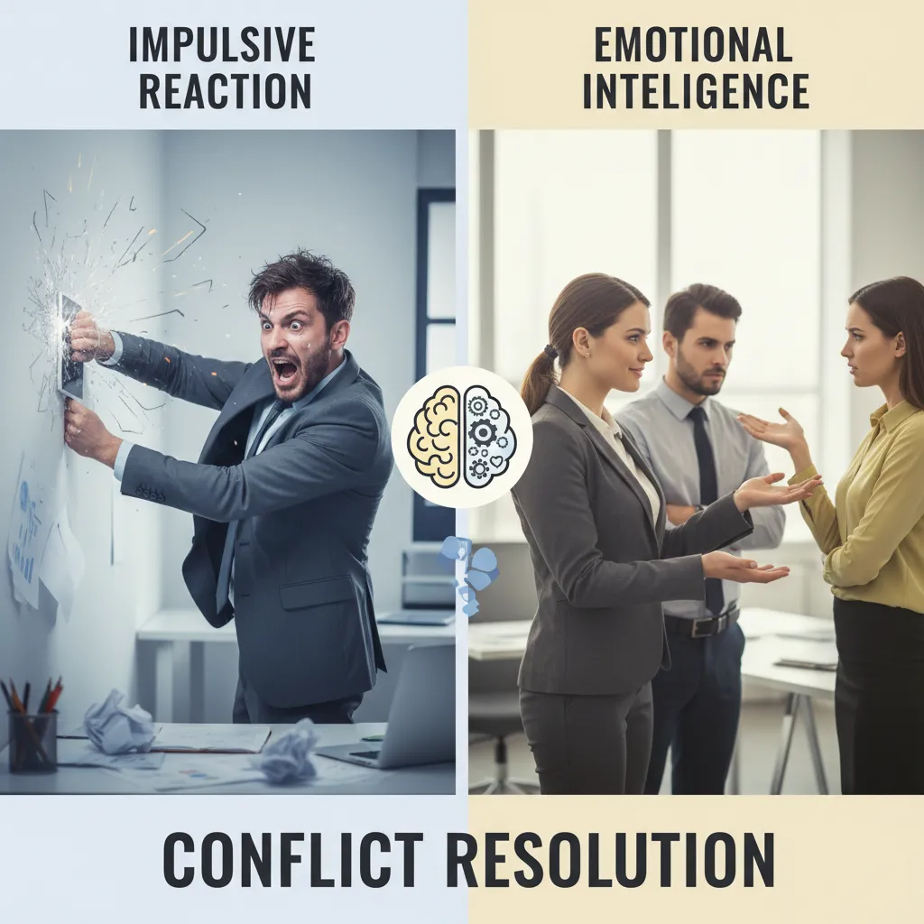 Comparison of low vs high emotional intelligence in workplace scenarios
