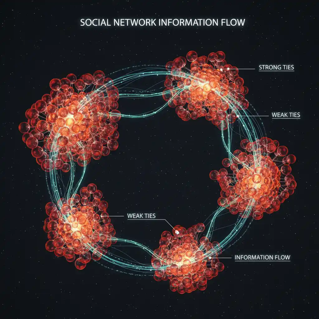 Visualization of strong versus weak social ties