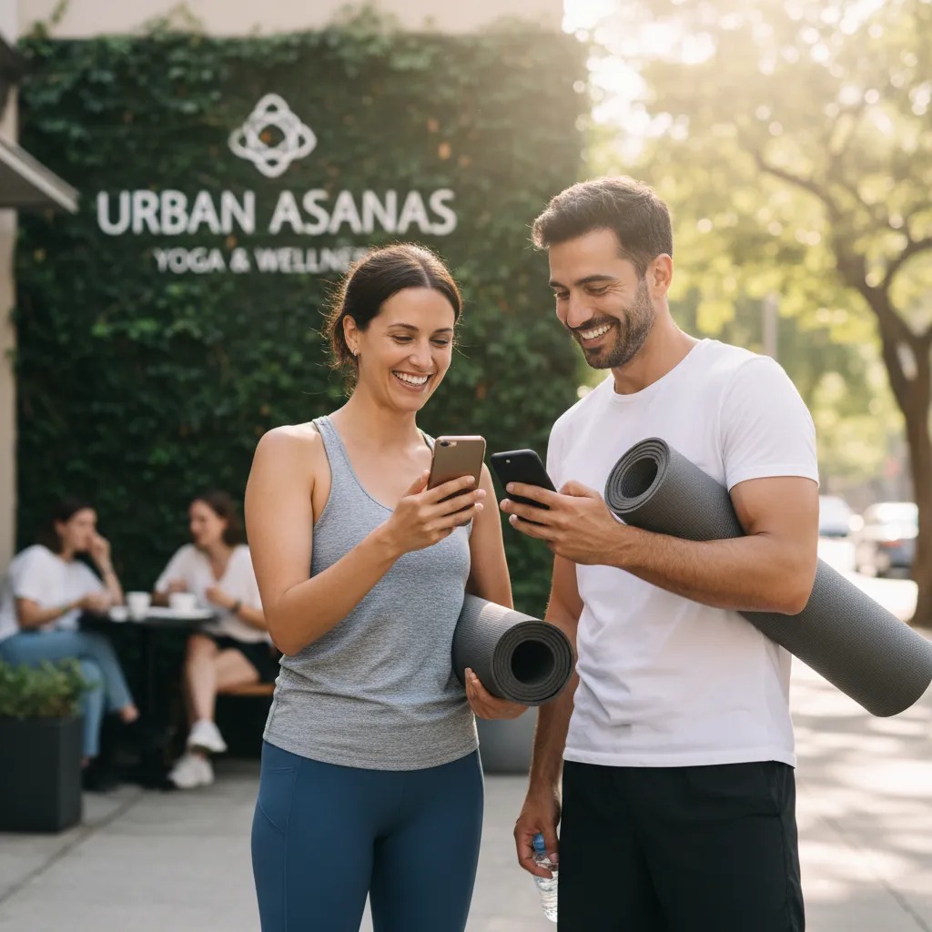 Exchanging contact info after a fitness class