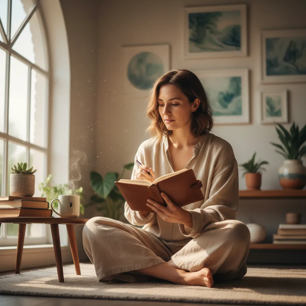 Person practicing emotional regulation and mindfulness