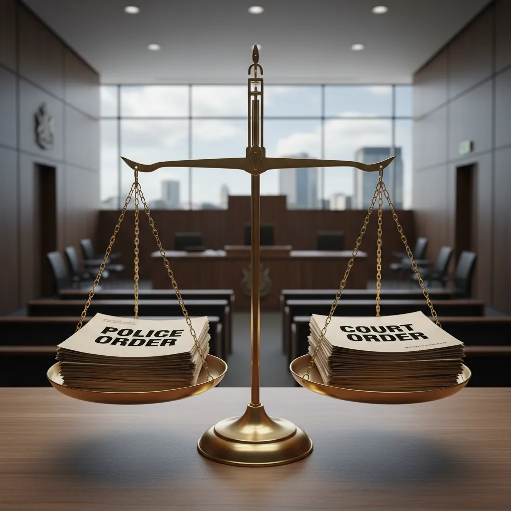 Comparison between Police Safety Order and Court Protection Order